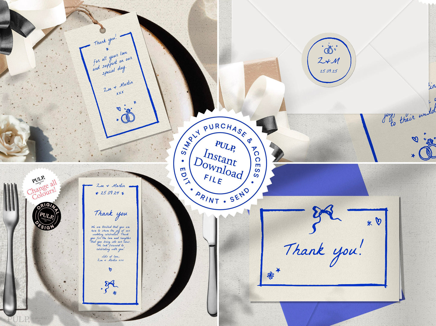 Complete Wedding Bundle templates – Hand drawn 0024