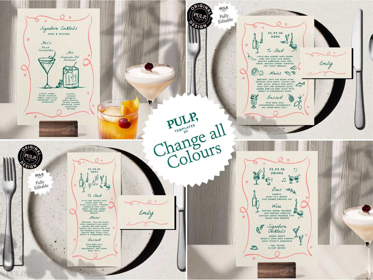 Complete Wedding Bundle templates – Loop Frame 0030 (USA sizes)