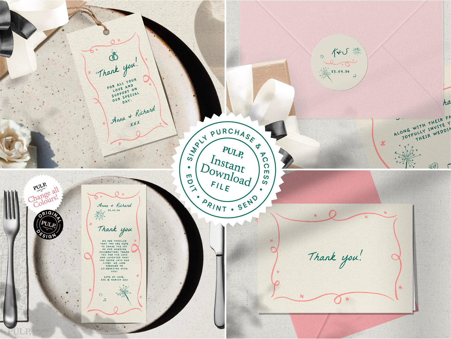 Complete Wedding Bundle templates – Loop Frame 0030 (USA sizes)
