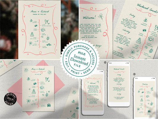 Complete Wedding Bundle templates – Loop Frame 0030 (USA sizes)